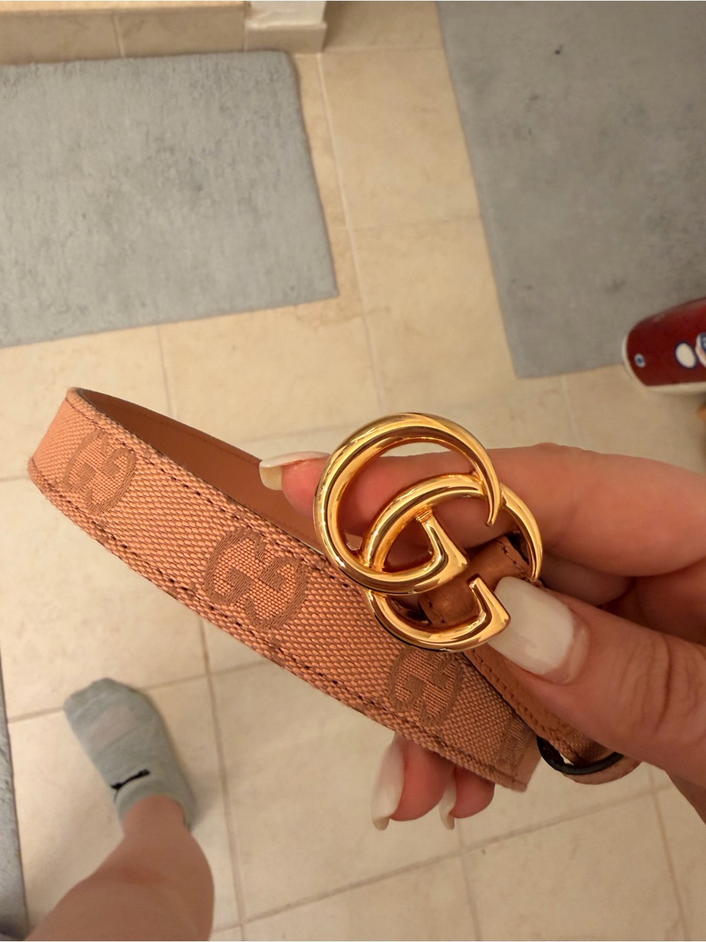 Gucci GG Belt Rose Gold - Picture 5 of 9
